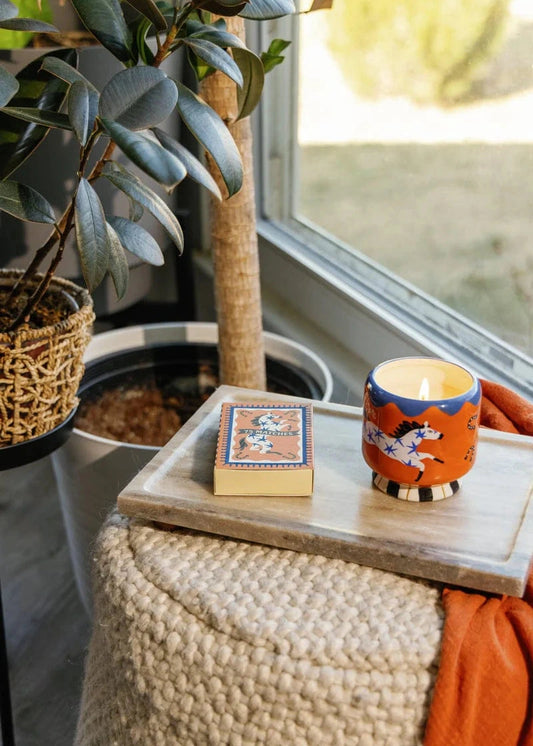 A DOPO HORSE CERAMIC CANDLE SIENNA SUNSET