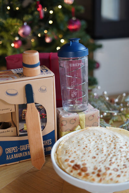 SHAKER,TAMPON HUILEUR ET SPATULE CREPE - MYRTILLE