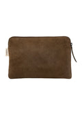 POCHETTE CUIR TICKET TAUPE