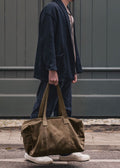 SAC WEEK END CUIR TAUPE