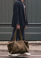 SAC WEEK END CUIR TAUPE